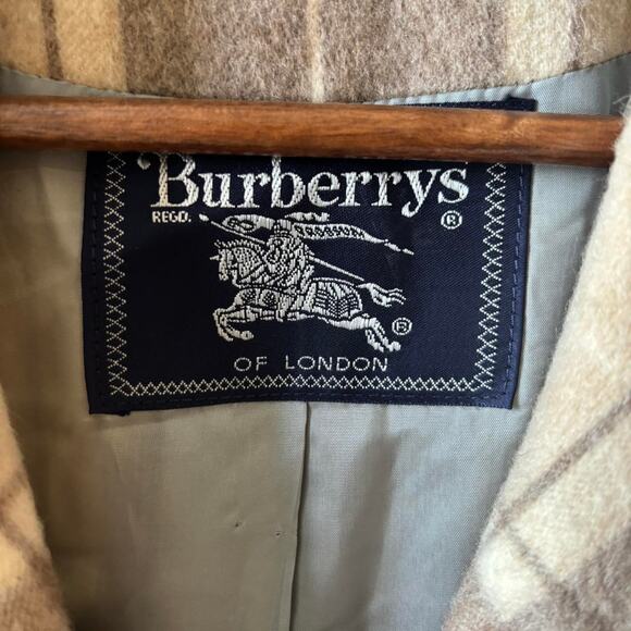 Vintage Burberrys of London 100% Cashmere Plaid Jacket Size 6- NWT - Picture 4 of 8